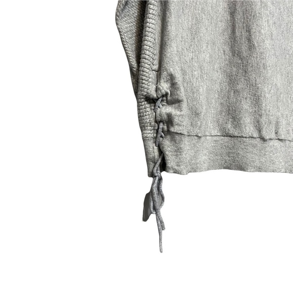 Waffle Knit Scoop Neck Sweater with Tie Sides​​ - Picture 4 of 5